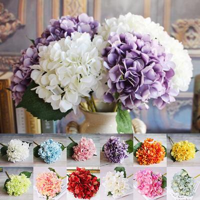 Single Artificial Hydrangea 12-Color Artificial Flower Plant Wedding Props