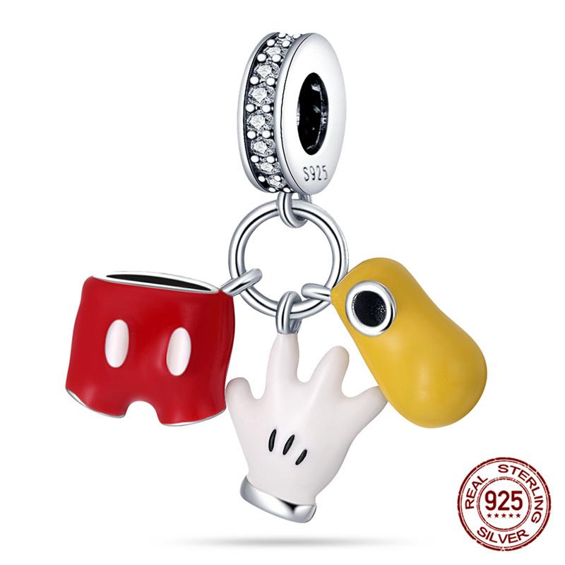 Marvel Disney Snow White Tree Elf Mickey 925 Silver Charms for DIY Jewelry Making Women Gift Bracelet