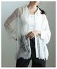 la Layering Fun Lace Scalloped Shirt Top Blouse Cardigan Lace Long Sleeve Layering Sheer Casual Spring Summer Spring Clothes Summer Clothes Free Size