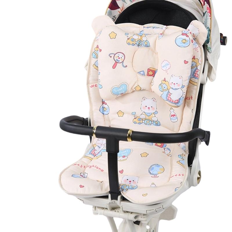 Reversible Infant Strollers Cushion Soft Breathable Pram Liner Thick Sponge Padded Universal For Baby Carriages