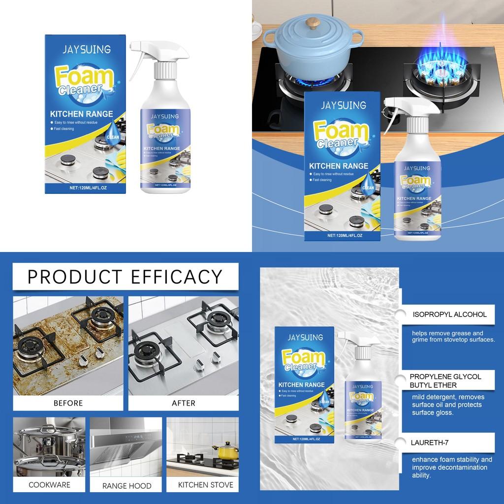 Jaysuing 120ml Powerful Kitchen Foam Cleaner For Stubborn Grease And Dirt Removal