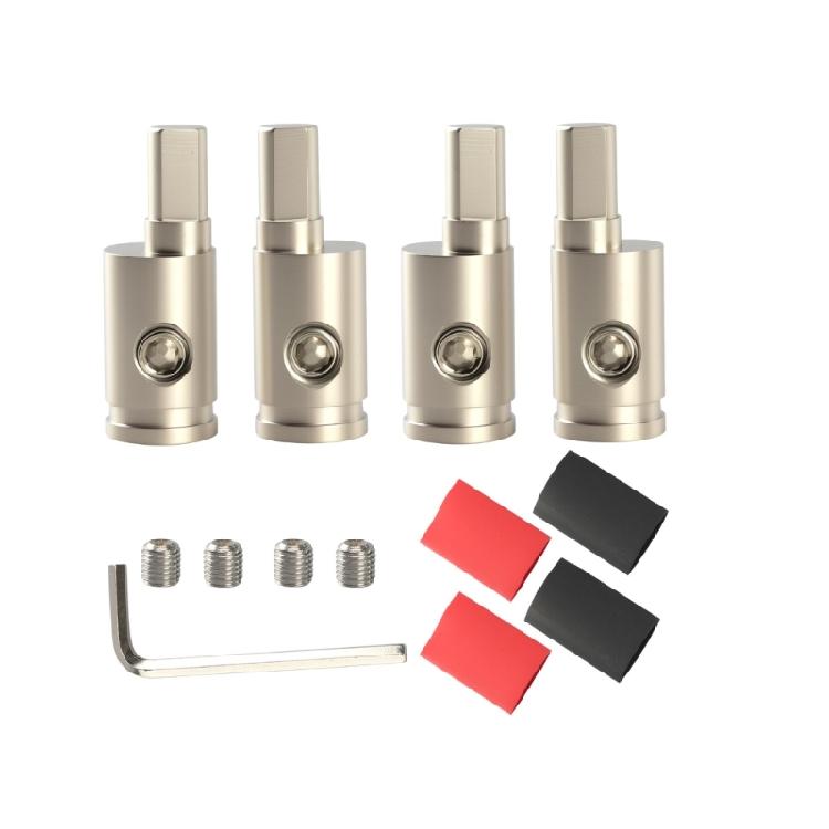 Heavy Duty Automotive Electrical Terminals 2Pair Coppers Cores Construction Amplifiers Compatibility