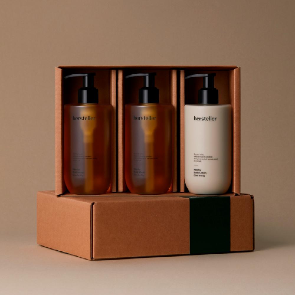 Hersteller [gift Wrapping] Near By Body Care 3 Piece Set  2 Body Wipes + 1 Body Lotion Desert wood