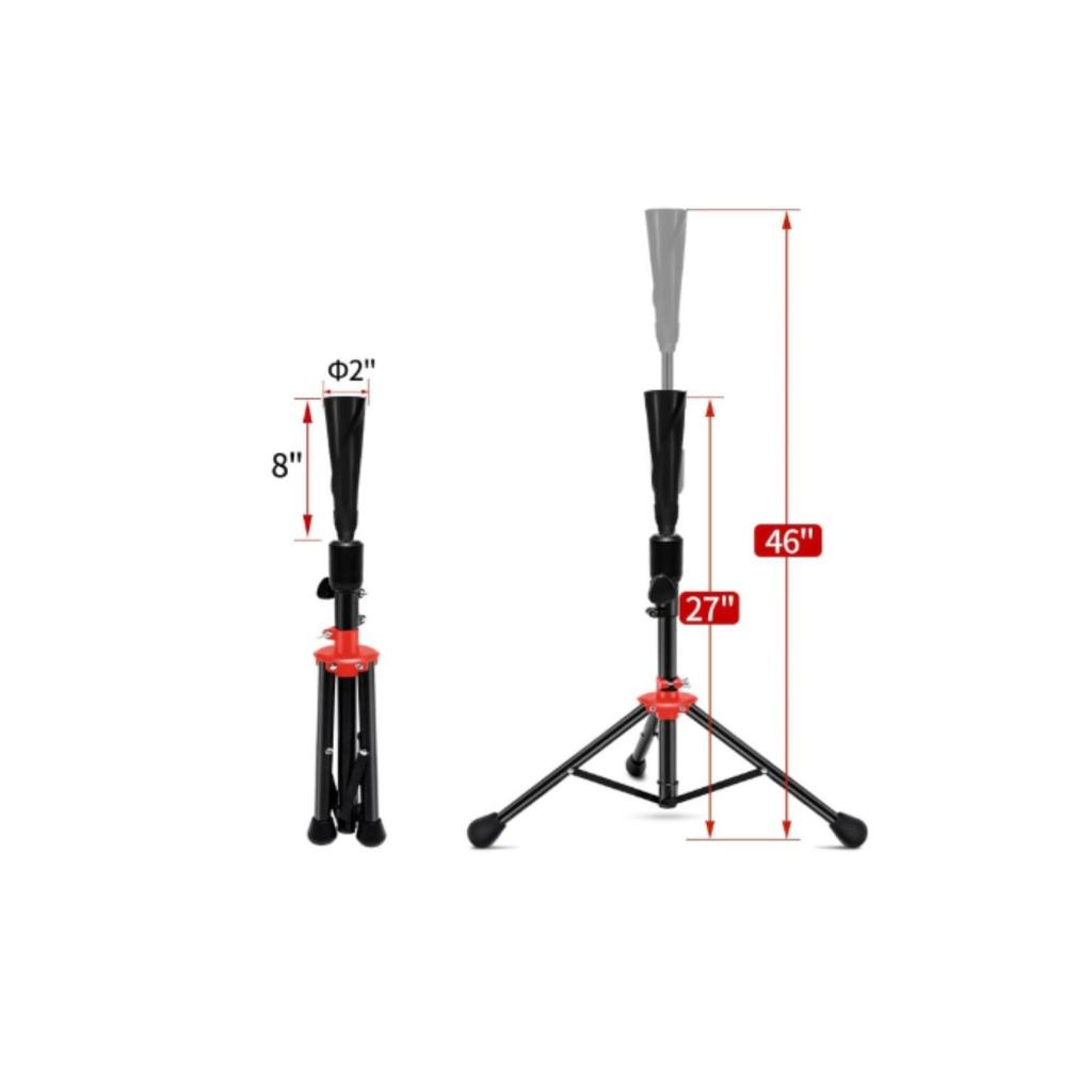 Batting Tee with Carrying Bag Stable Training Gear Sturdy for Warmups