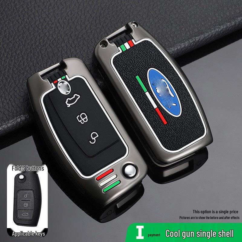 Ford Classic Key Case: Fits Focus, Mondeo, Kuga, EcoSport - Metal Remote Shell.