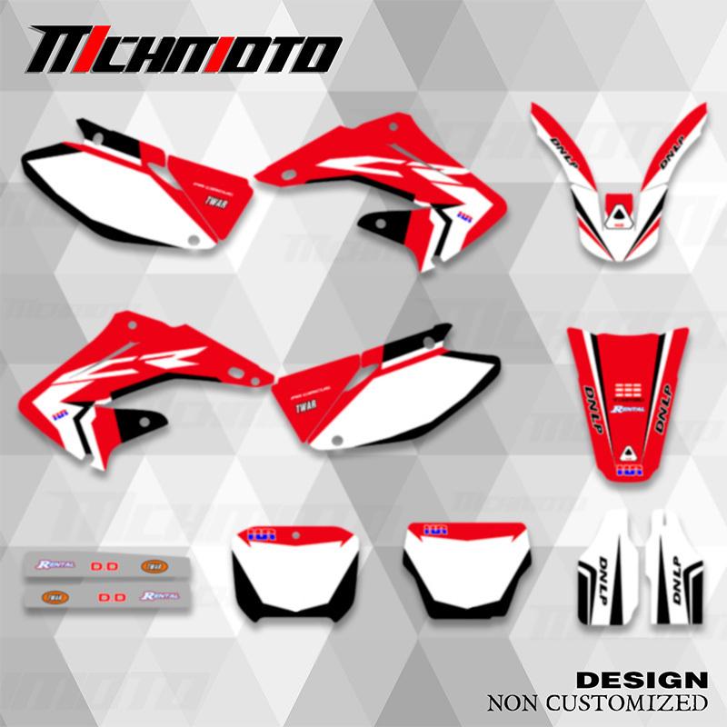 MCHMFG For HONDA CR125 CR250 CR 125 CR 250 2002-2012 Full Graphics Decals Stickers Kits Number Name Stickers