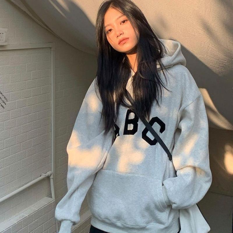 Sweater Women's Fleece Thickened Autumn and Winter New Korean Version Loose and Versatile Top