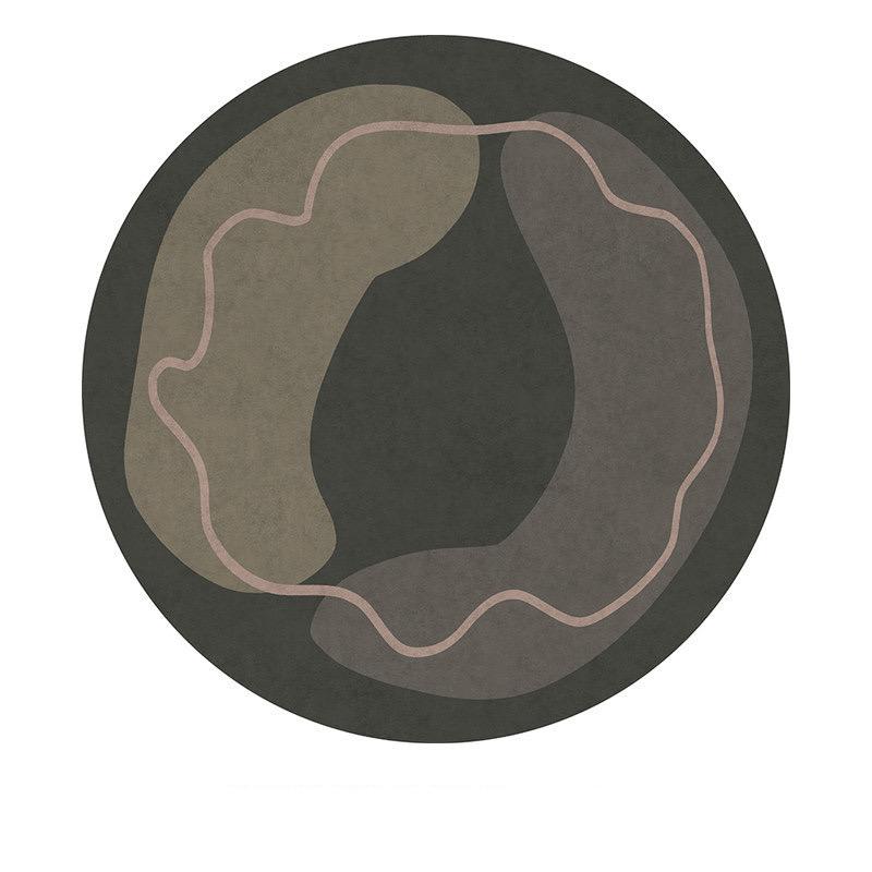 Modern Simple Round Crystal Velvet Carpet Easy To Care Computer Chair Floor Mat Bedroom Dresser Floor Mat Home Decor