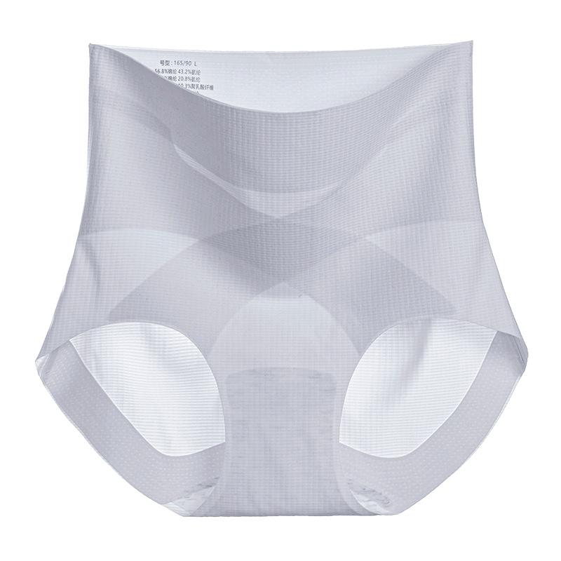 Large Size Female Spring and Autumn Abdominal Non Mark Breathable Light Plastic 10A Antibacterial Crotch High Waist Triangle Briefs
