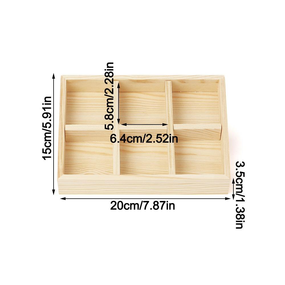 Wooden Jewelry Display Tray Multi-grid Stackable Card Box Jewelry Storage Box