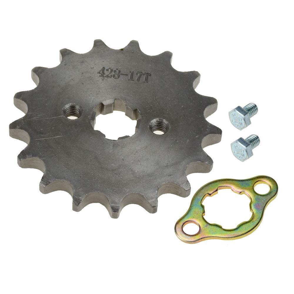 HIAORS 428 17T 17Mm Motorcycle Front Engine Sprocket For 50Cc 70Cc 110Cc 125Cc 140Cc 160Cc TaoTao Roketa Coolster Sunl Lifan Chinese ATV Quad Dirt