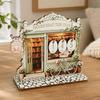 Vintage Wooden Reading Tracker 2D Flat Reading Log Decor Display  Bookshelf Decoration