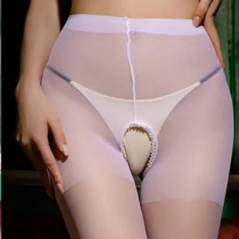 

Medias Open Crotch Pantyhose Sexy Women Thigh High Tights Underwear Silk Transparent Body Stockings Sheer Legging Womens Hosiery open crotch