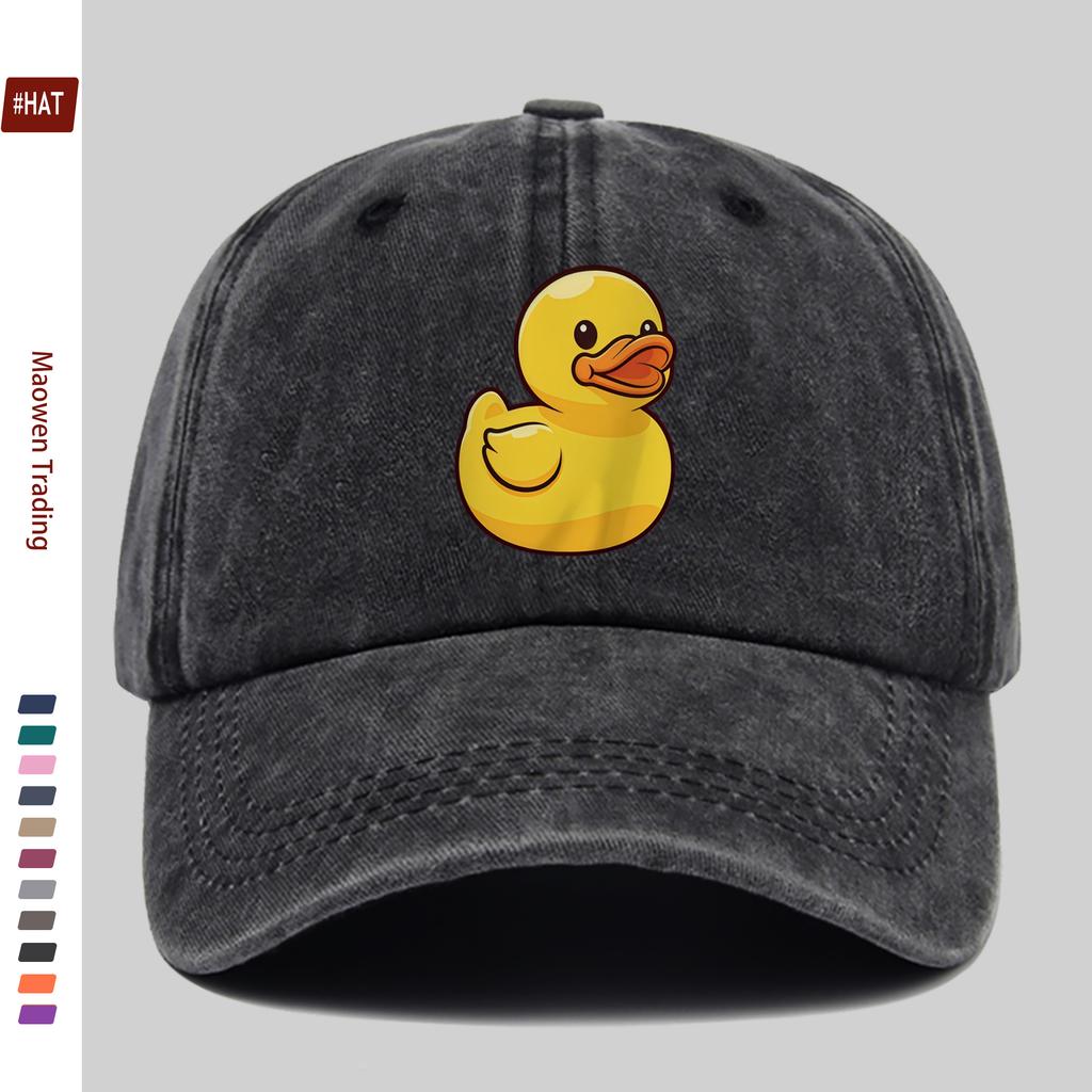 Pc Cute Duck Pattern Printed Baseball Cap Home Decor Hat Adorable Casual Printed Papa Cap Adjustable Strap MultiColor Opti
