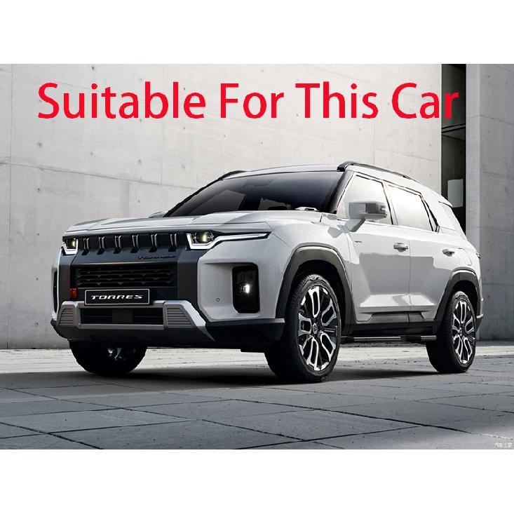 For SsangYong Torres (J100) Carbon Fiber Style Door Side Mirror Cover Trim Rear View Cap Overlay Molding Garnish