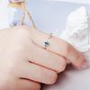 New Exquisite Beautiful Fresh Blue Star 925 Sterling Silver Jewelry Personality Sweet Simple Crystal Opening Rings  R129