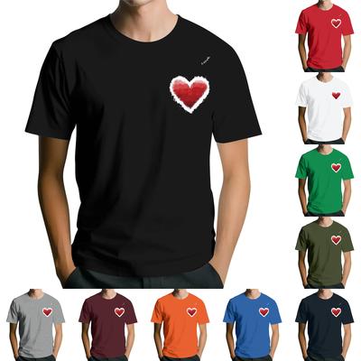 Men's  Popular T-shirt Printed Round Neck Short Sleeve T-shirt