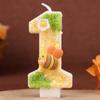 Number Birthday Candle with Bowknot Design Cake Decoration for Children Girls Baking Party Supplies