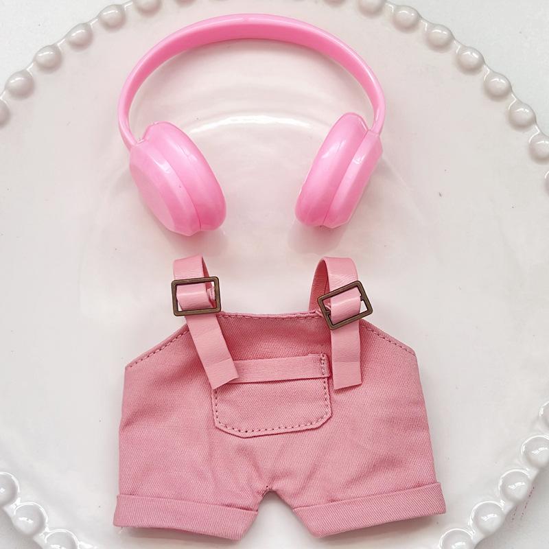 

For 15/17cm Labubu Clothes Macaron Fashion Outfit Shoulder Straps Pants Headphones Cameras Shoes Labubu 3.0 DIY Gift Accessories No doll
