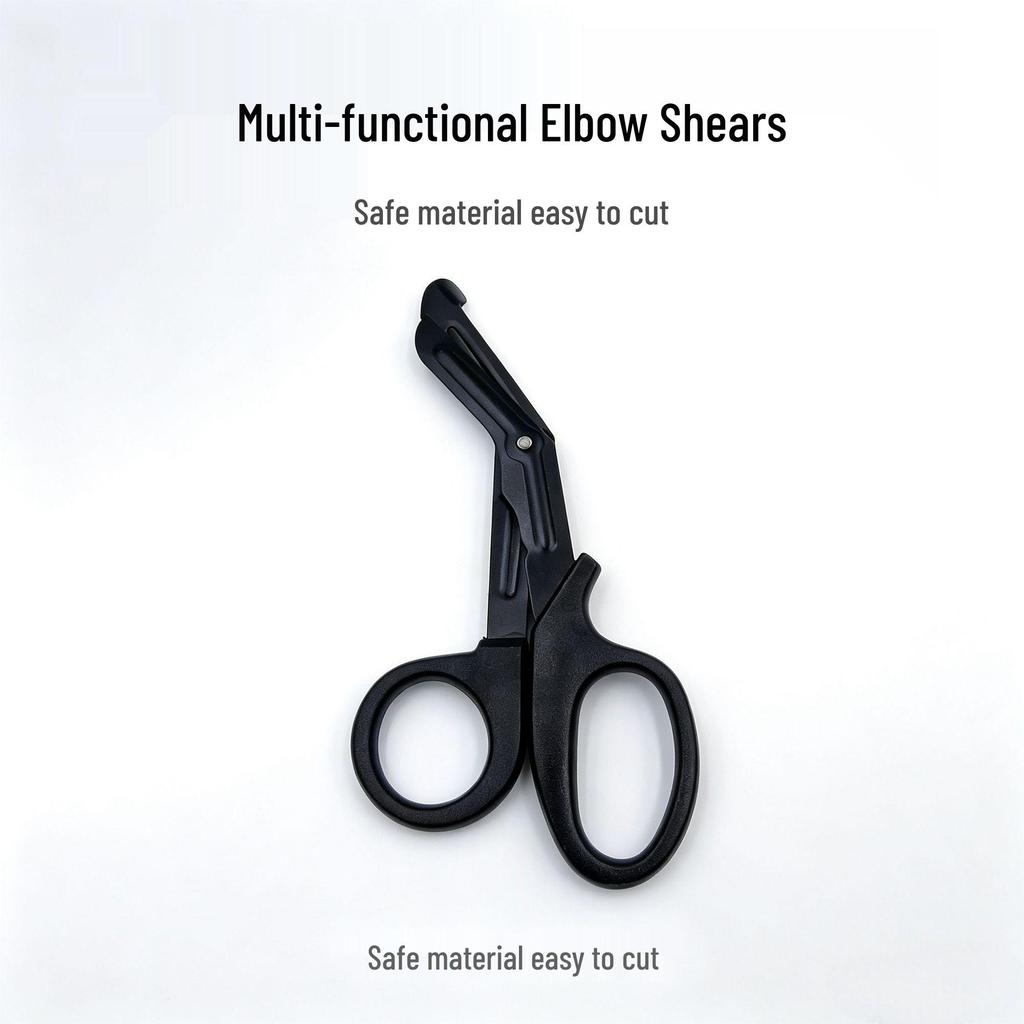 Portable Outdoor Tactical First Aid Scissors - Multi-functional Angled Canvas Shears