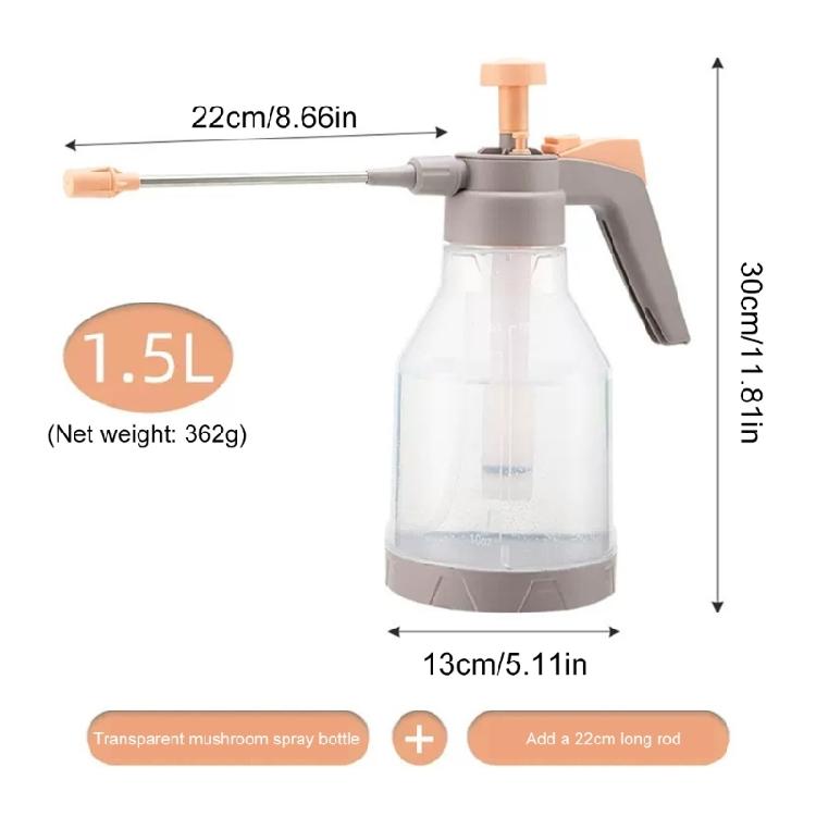 1.5L Capacity Ergonomic Handle Watering Pot Can Long Short Spout Detachable Sprinkler Head Easy Carry Design For Garden