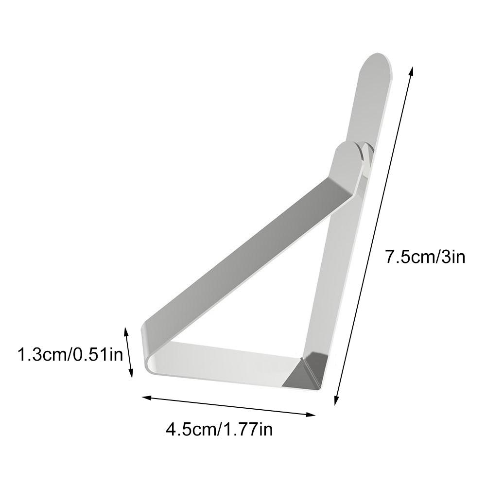 12 st Bordsduksklämmor Set Rostfritt Stål Bordsduksöverdrag Klämmor Kraftiga Utomhus Bordsduksfixering för Restaurang