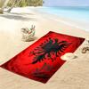Personlig namntryckt strandhandduk för Republiken Albanien, Stor mjuk snabbtorkande handduk för strand, camping, simning -HE104