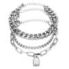 Retro Thick Chain Bracelet Set - Retro Bracelets - Women's Hand Chain Set