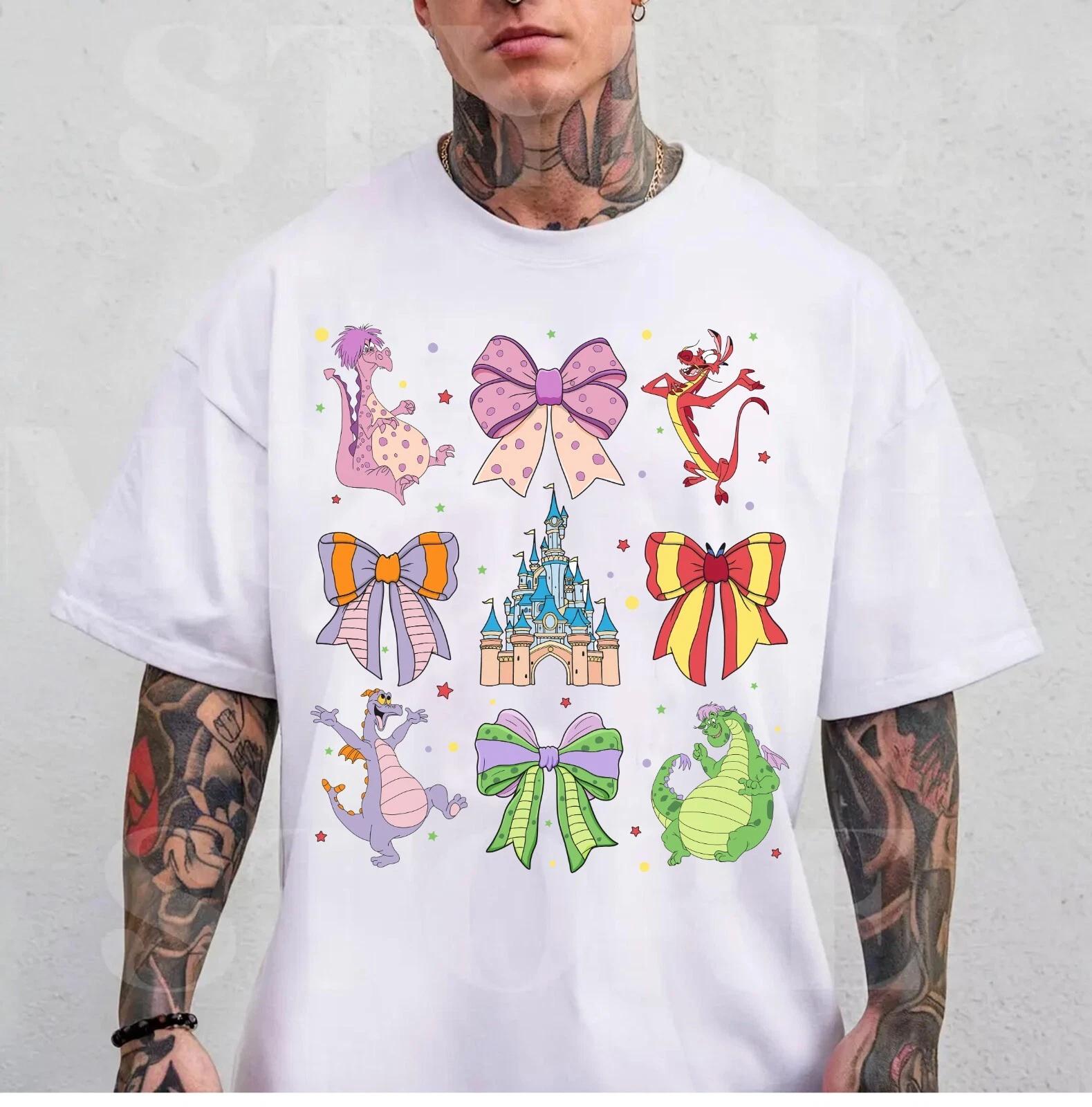 

Disney Dragons Coquette Bows Madam Mim Mushu Elliot Unisex Adult Kid Tee 82029 L
