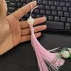 Imitation White Jade Lotus Tassel Pendant Chinese Knot Tassel Tassels Chinese Style Bookmark Fan Pendant Clothing Accessories