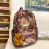 Cartoon Capybara Backpack For Girls Boys Student Teenager Children Rucksack Cute Casual Lightweight School Bags Kids Gifts