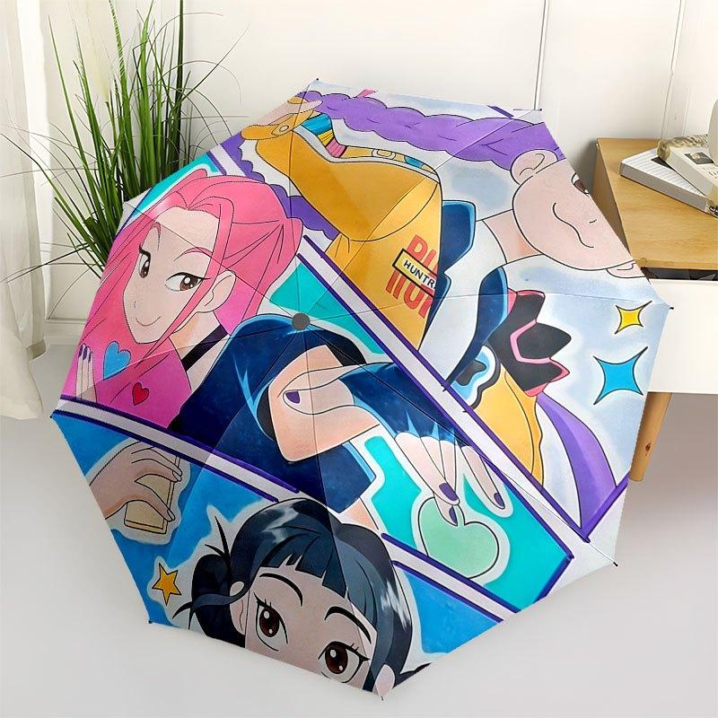 Anime Manga Girl Friends Phone Case CoverUmbrella with Cute Design,Portable 3-Fold Compact Umbrella for Men&Women,Valentine s Day Mother s D