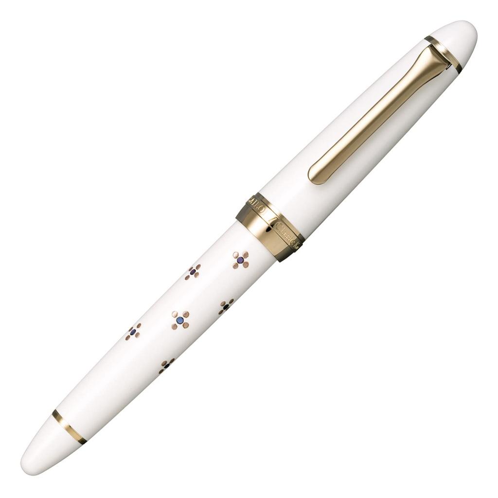 Sailor Classic Ko Fountain Makie Stationery Floret Dot Fine Pen, SV, Nib, 10-3547-210