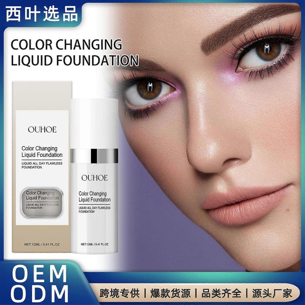 Thermochromic Liquid Foundation Brightens, Conceals Naturally, and Covers Light Makeup Evenly. Liquid Foundation for a Clear and Moisturizing less