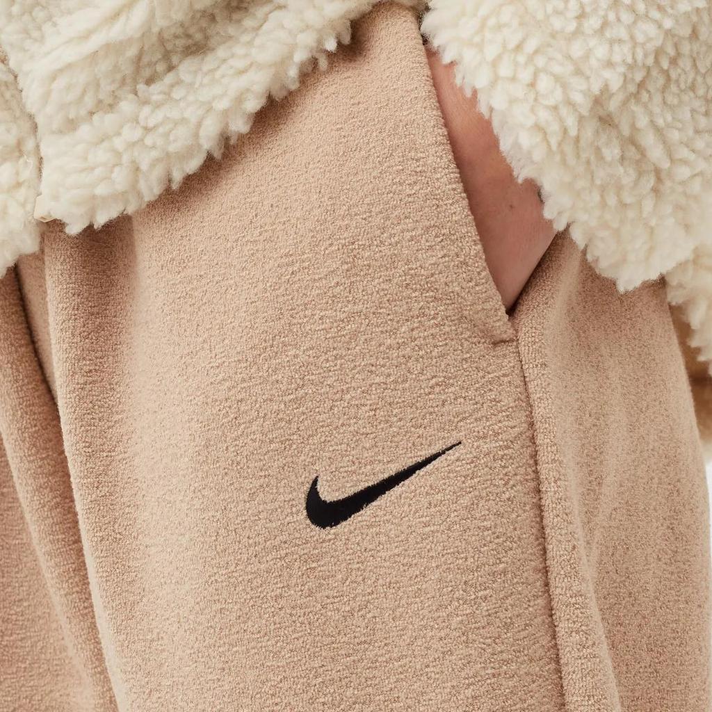 Nike Solid Color Logo Print Drawstring Cuffed Sweatpants Women bottoms Brown DD5110-200