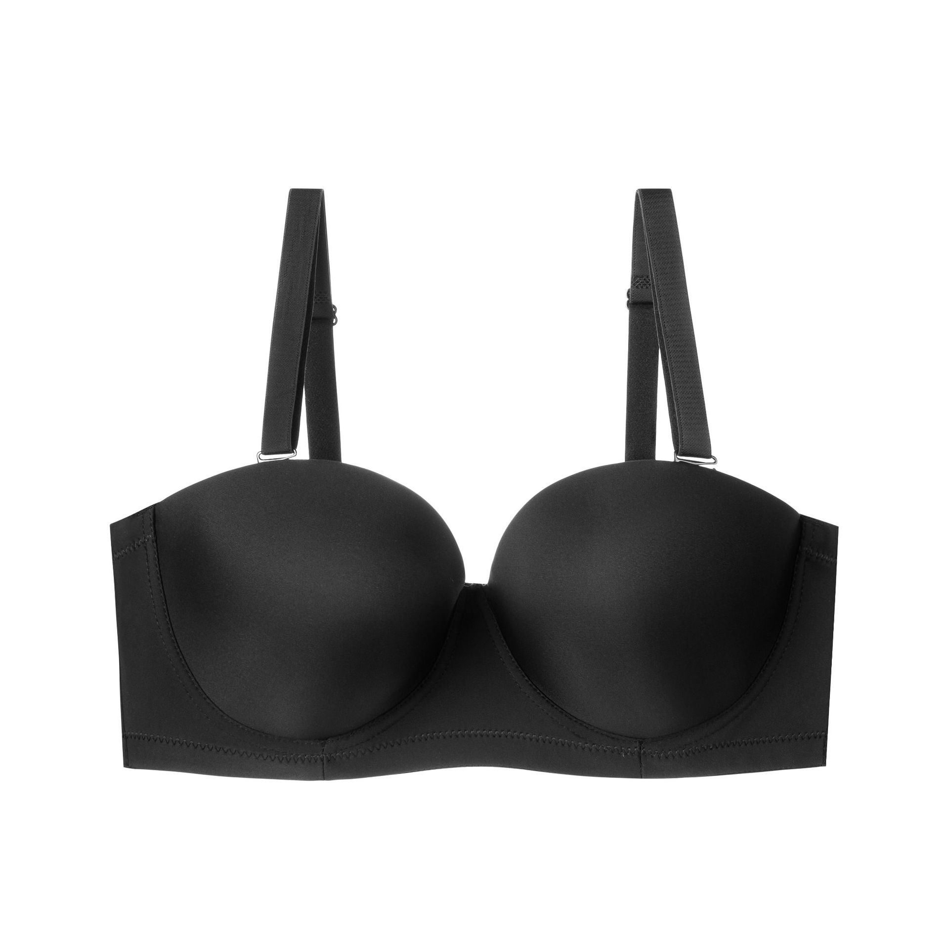 

Женское нижнее белье большого размера чувствует себя комфортно, имеет большую грудь и выглядит маленьким и пухлым.. MM Непровисающий и регулируемый бюстгальтер с противоскользящим эффектом 40/90【E】 чёрный