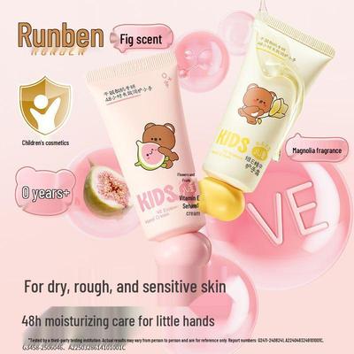 Runben Feuchtigkeitsspendende Handcreme für Kinder: Nicht fettend, gegen Trockenheit, tragbar für Frühling/Sommer.