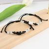 Pulseira de gato fofa feita à mão corda de mão pingentes ajustáveis pulseiras de casal acessórios de joias