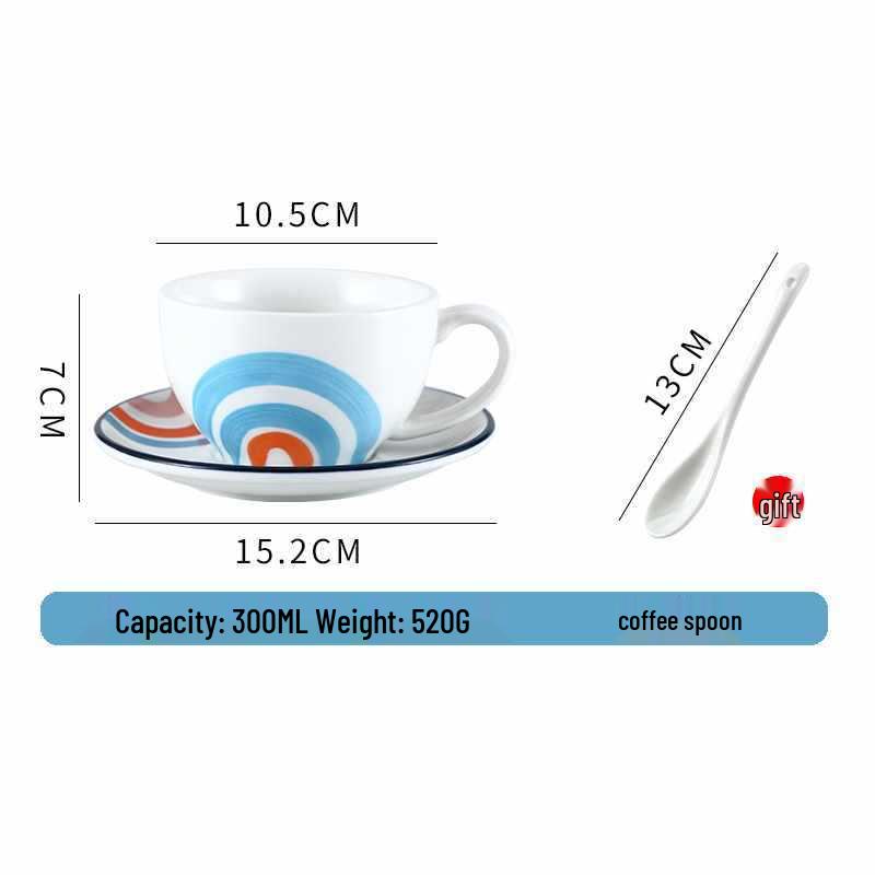 European Ceramic Coffee Set: Professional Latte Art, Cappuccino & Sawada Cups