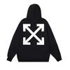 1216 Off-White 2025 Autumn and Winter New OW Monster Arrow Pattern Pullover Print Men's and Women's Hooded Sweatshirt