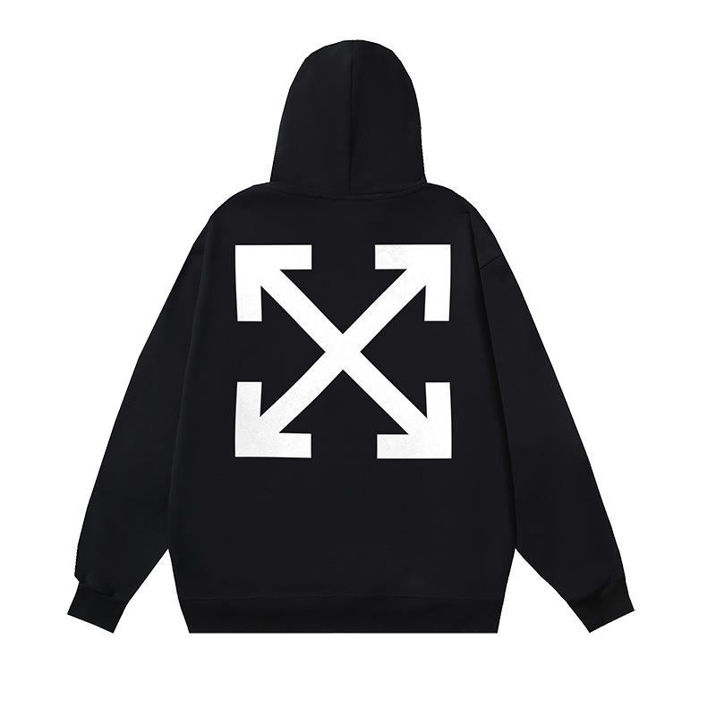 1216 Off-White 2025 Autumn and Winter New OW Monster Arrow Pattern Pullover Print Men's and Women's Hooded Sweatshirt