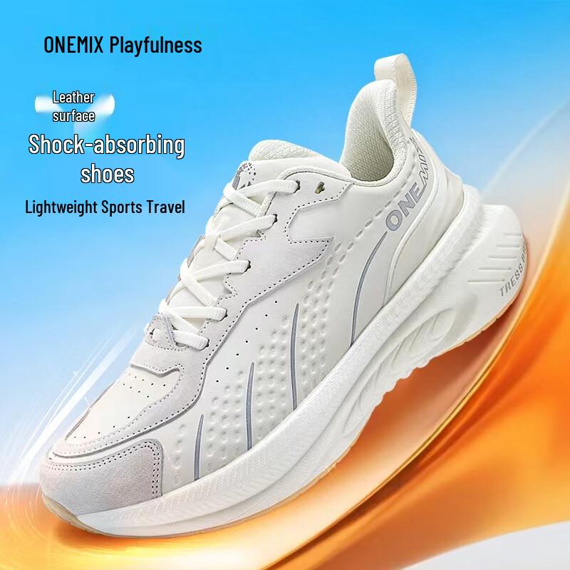 

ONEMIX Lightweight Leather Casual Shock Absorption Shoes 39