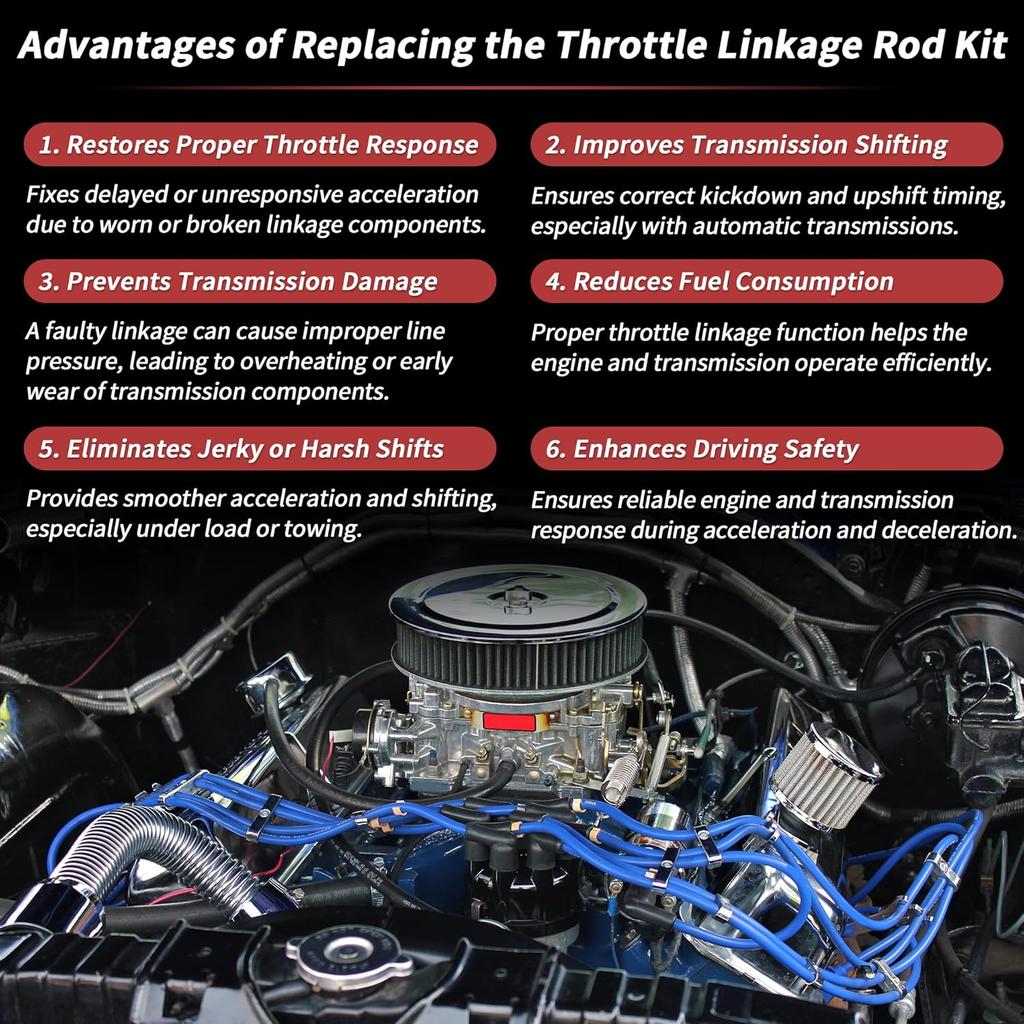 No.3932317/5011849AB/3915103/3915104 Throttle Linkage Rod Kit for Dodge for Ram 2500 3500 1994-1998 for Cummins P7100 P-Pumps Accelerator Linkage Rod