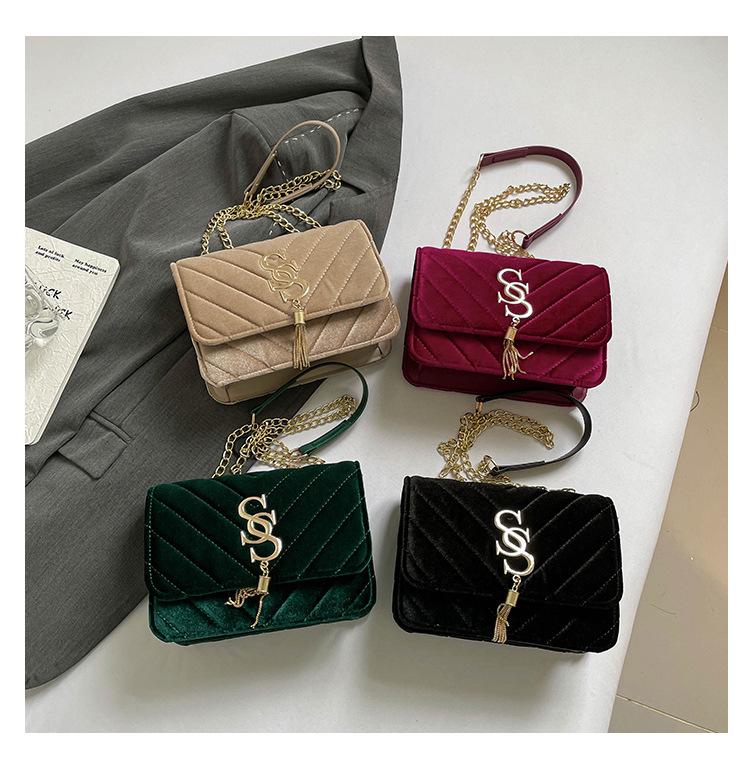 2025 Women's Stylish Small Diamond Pattern Crossbody Chain Handbag
