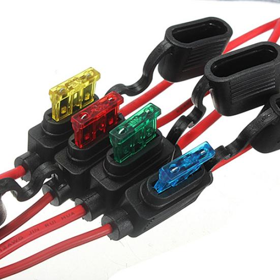 Auto Auto 10A 30A Medium 15A 20A Wasserdicht Größe Standard Blade Typ Sicherungshalter