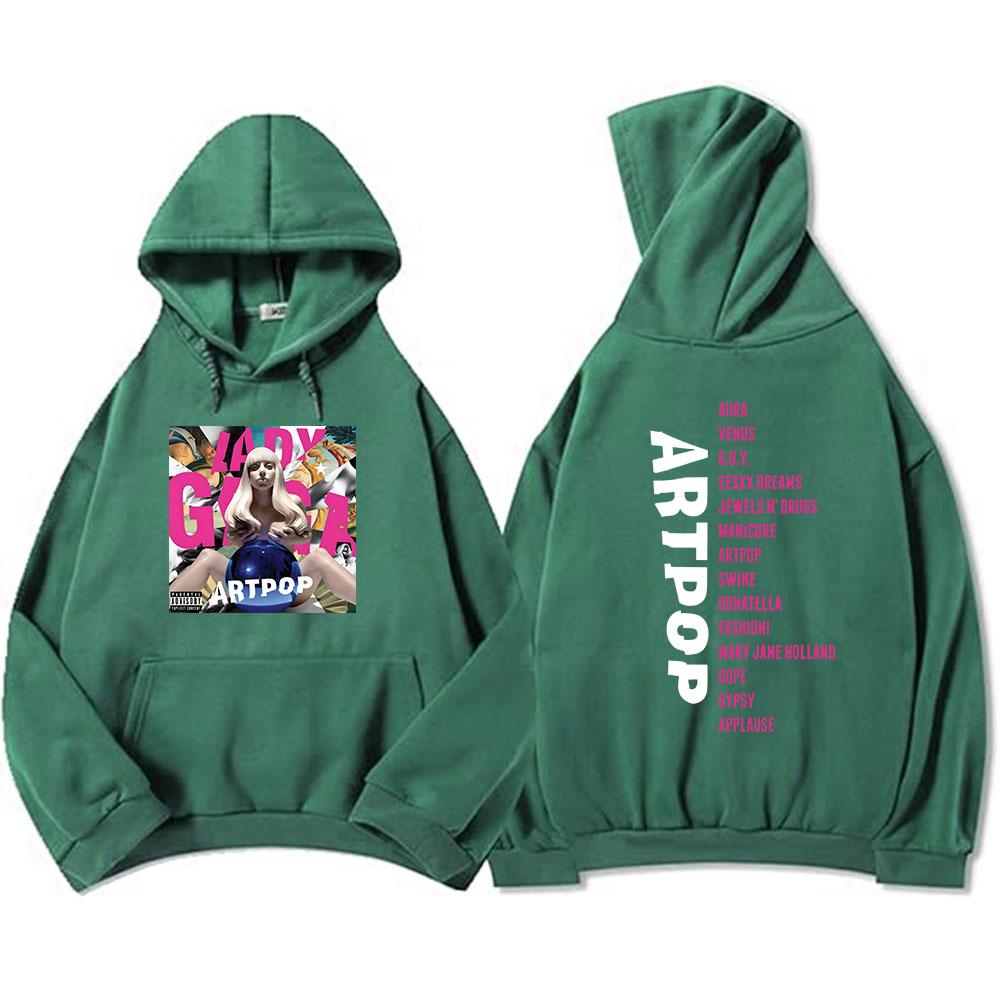 

ARTPOP 10 Years Lady-Gaga Hoodies Sudaderas Long Sleeve Winter Comfortable Sweatshirts Heavy Mental Singer Printing Hoodie 3XL