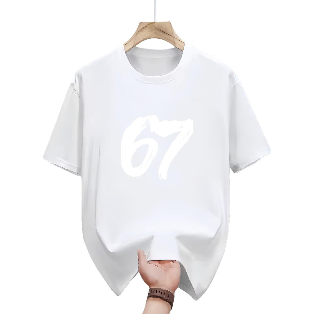 2026 Highquality Mens Size 67 Roundneck Tshirt  Fashionable and versatile suitable for Christmas gifts and daily wear