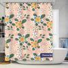 Floral Shower Curtain Decor Pink Blue Flower Bath Mat Set for Bathroom Home Decoration Waterproof Shower Room Accessory Size Cus