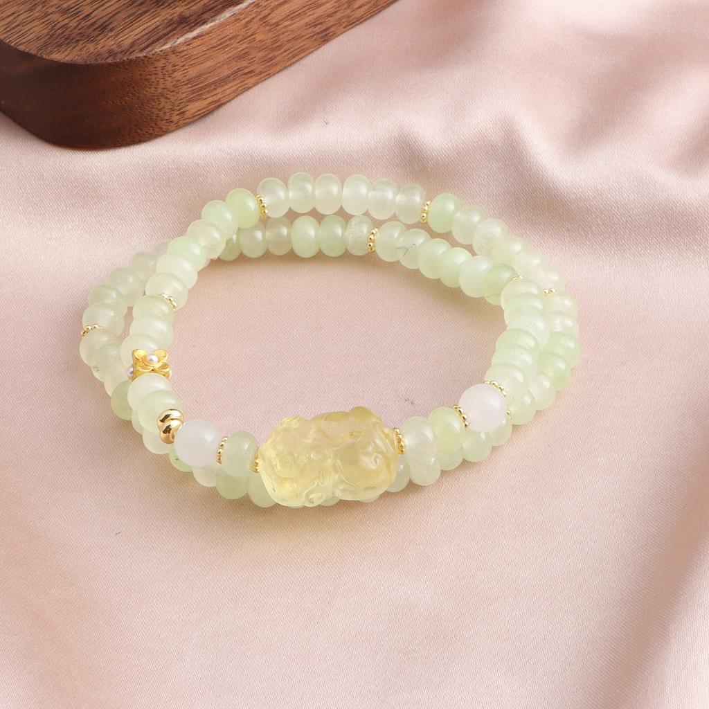 Armband Natürlicher Traubenstein Frisches Kristallarmband Chalcedon Pixiu Blume Marke Mode Frisch Dopamin