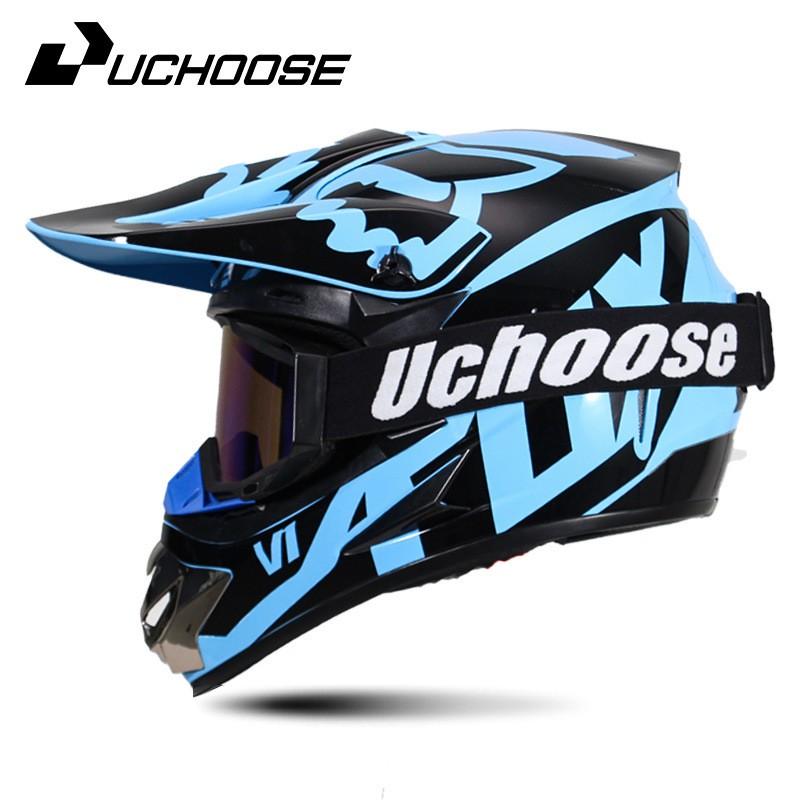 Off-Road Motorcycle Helmet With Visor Dirt Bike ATV Mountain Riding ABS Shell 3C Certified Adult Size S-XL